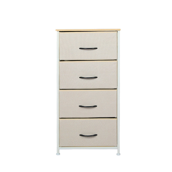 Levede Storage Cabinet Tower Chest Beige Cabinets & Cupboards