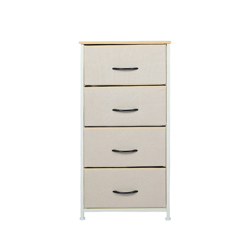 Levede Storage Cabinet Tower Chest Beige Cabinets & Cupboards
