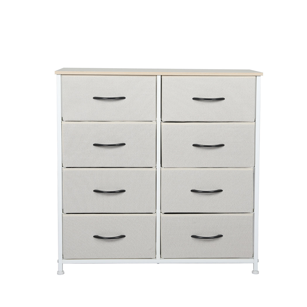 Levede Storage Cabinet Tower Chest Beige Cabinets & Cupboards