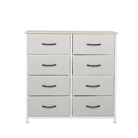 Levede Storage Cabinet Tower Chest Beige Cabinets & Cupboards