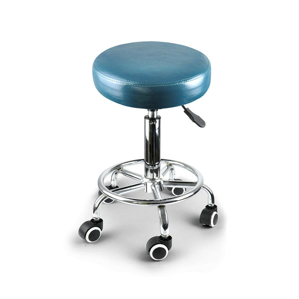 Levede 2X Barstool Swivel Salon Hairdressing Teal Salon Stools
