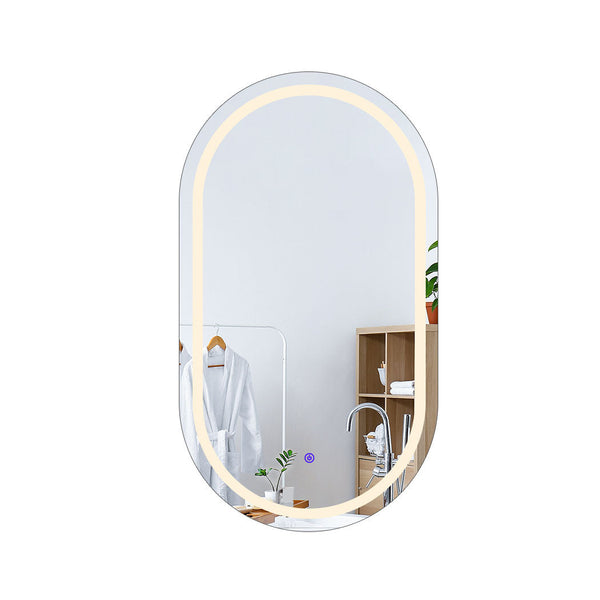 Emitto Led Wall Mirror Oval Anti Fog 60X100cm Mirrors