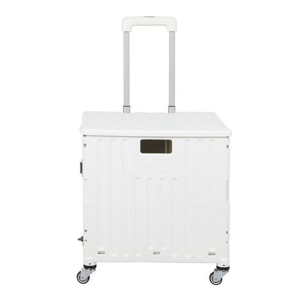 Folding Shopping Trolley Cart Portable Beige Shopping Trolleys Baskets