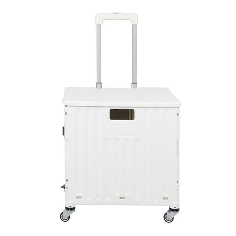 Folding Shopping Trolley Cart Portable Beige Shopping Trolleys Baskets
