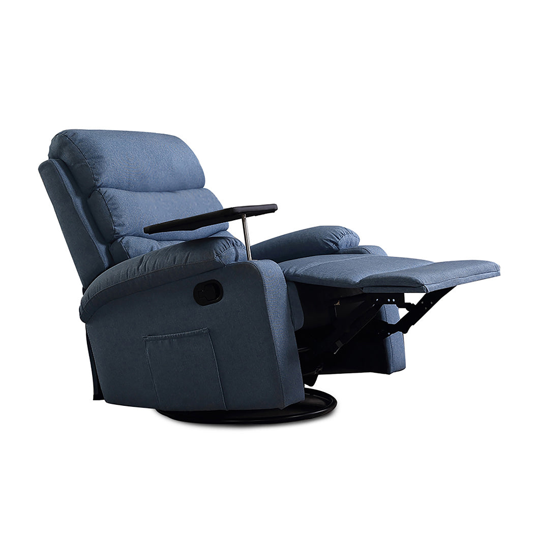 Levede Massage Recliner Chair Blue Comfortable Relaxation For Living Room Or Office Space Electric Massage Chairs