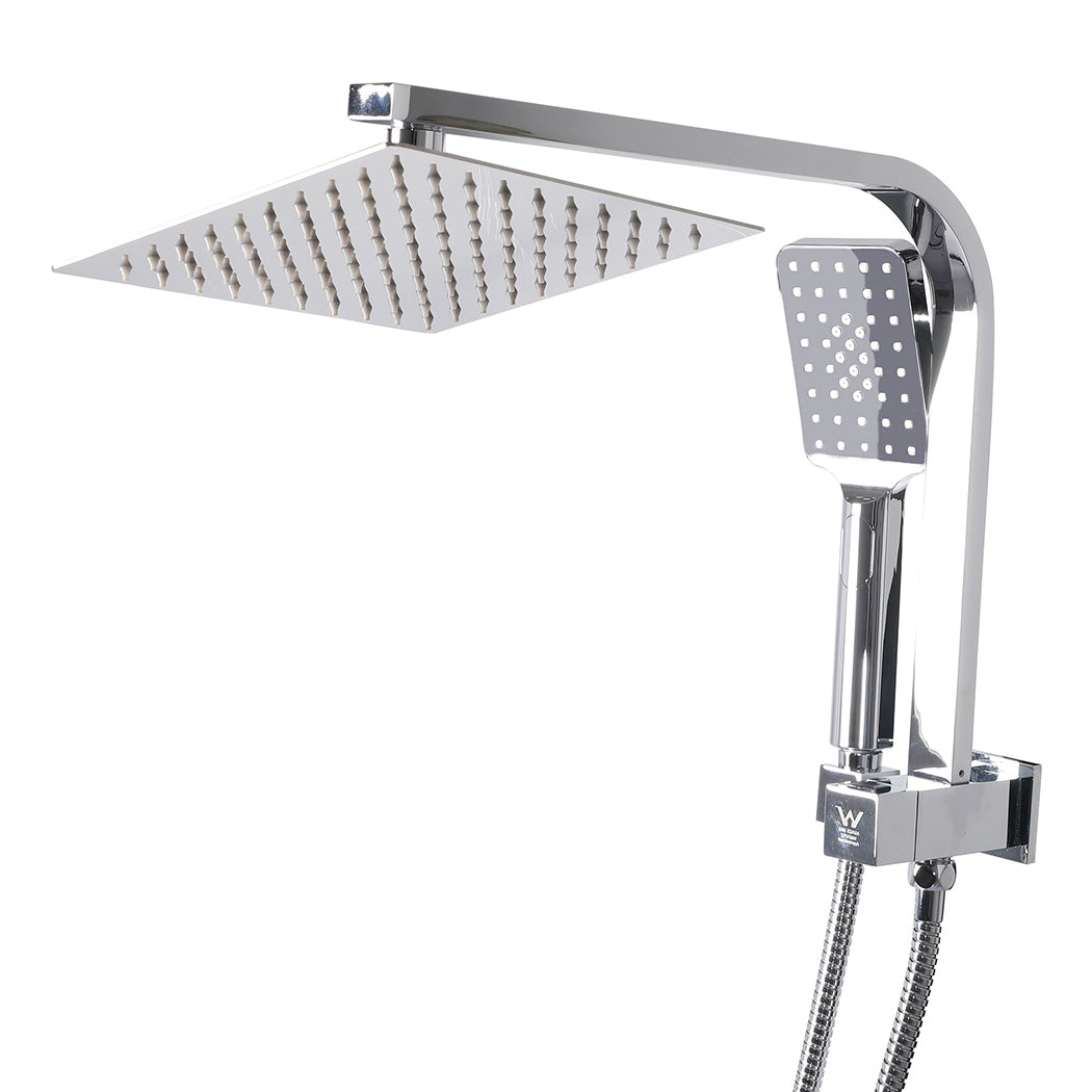 High Pressure Shower Head Set Rain Square Silver Shower Heads & Combos