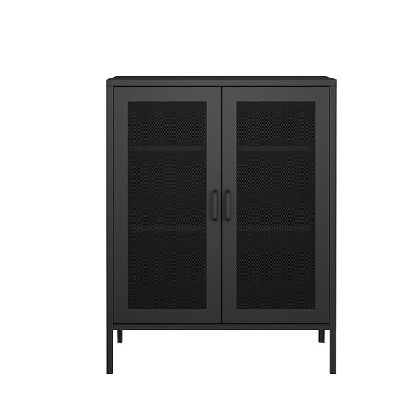 Levede 80Cm X 40Cm 101.5Cm Storage Cabinet Steel Kitchen Black Cabinets & Cupboards