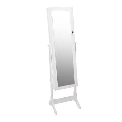 Veile Studios Levede 41.5Cm X 38Cm 155Cm Mirror Jewellery Cabinet Makeup White Jewellery Holders & Organisers
