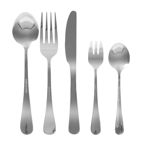 Stainless Steel Tableware Cutlery Set Silver Durable Elegant Design For Dining Cutlery Sets