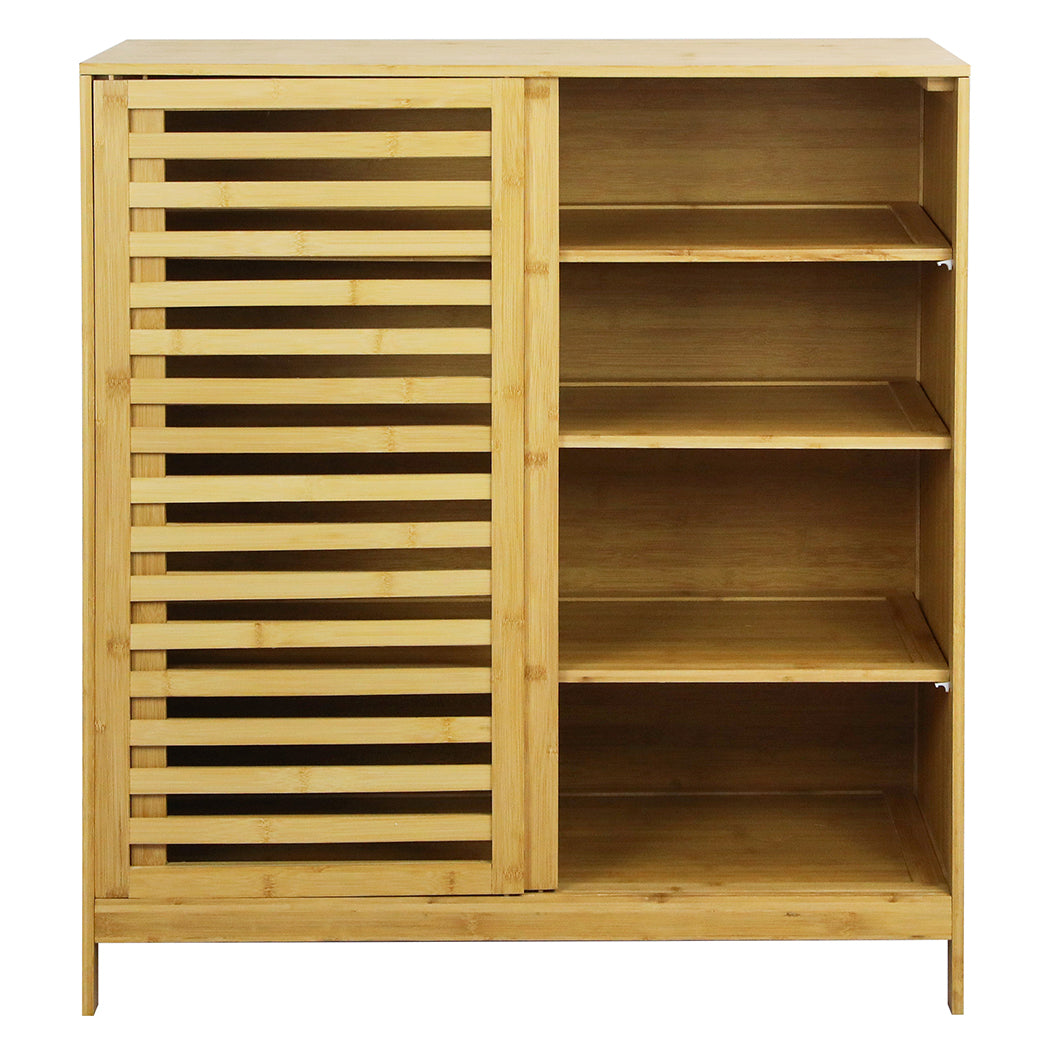 Levede Bamboo Storage Cabinet Freestanding Natural Cabinets & Cupboards