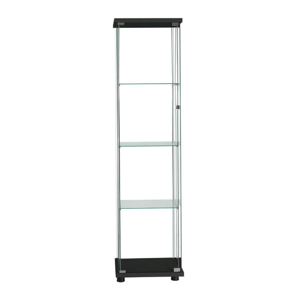 Stacked Display Storage Cabinet Glass Black Cabinets & Cupboards