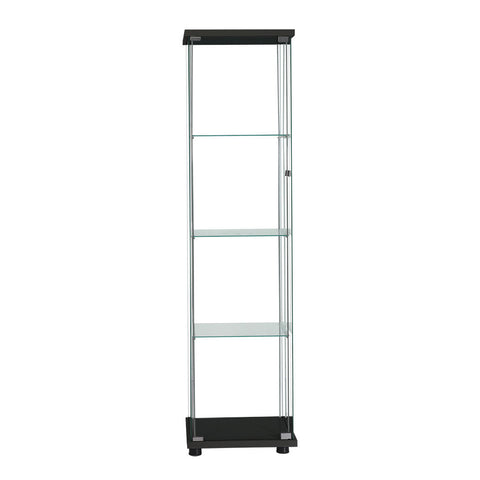 Stacked Display Storage Cabinet Glass Black Cabinets & Cupboards