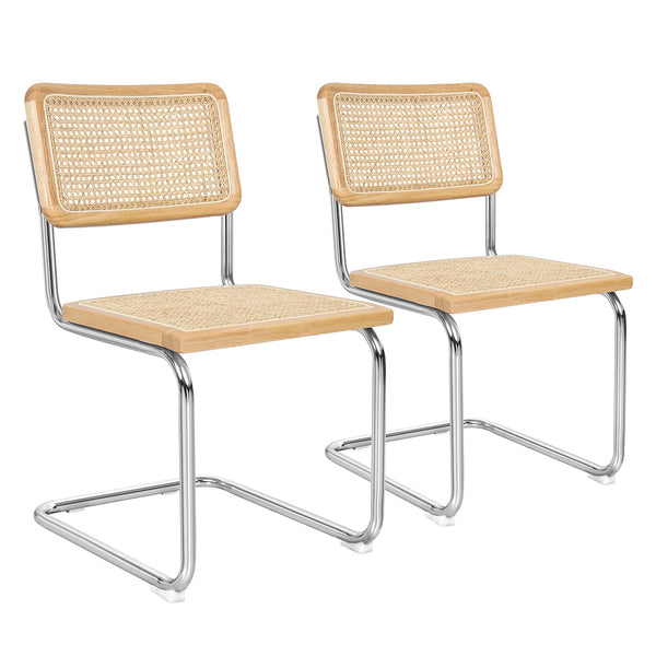 Levede Stylish Rattan Set Of 2 Comfortable Seating For Home Or Patio Dining Chairs