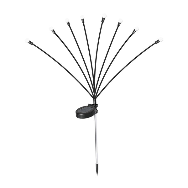 Firfly Solar Lawn Lights 8Led 4Pc Outdoor Black Landscape & Walkway Lights