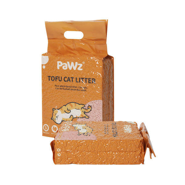 Pawz 2.5Kg Tofu Clumping Peach 4Pcs Cat Litter