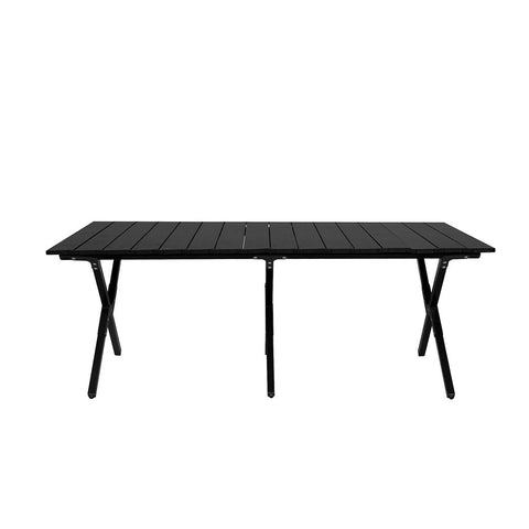 Levede Folding Camping Table And Chair Set Black Portable Outdoor Furniture For Picnic Or Travel Camping Tables