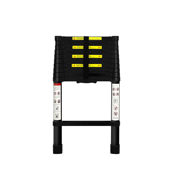 Black 3.2 Meter Telescopic Ladder Folding & Step Ladders