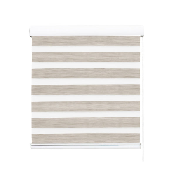 Marlow 1X Blackout Zebra Roller Blind Curtains 180X210cm Beige Curtains & Drapes