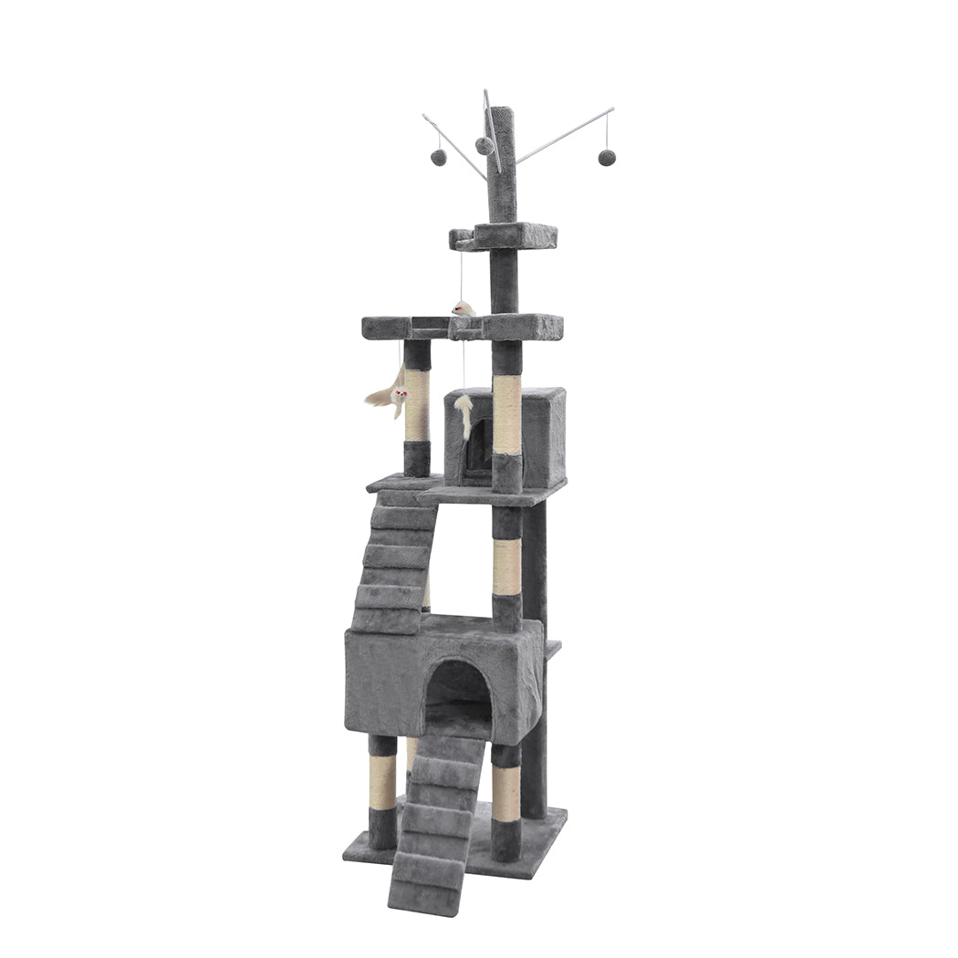 Pawz Cat Tree Scratching Post Scratcher Grey Furniture & Scratchers
