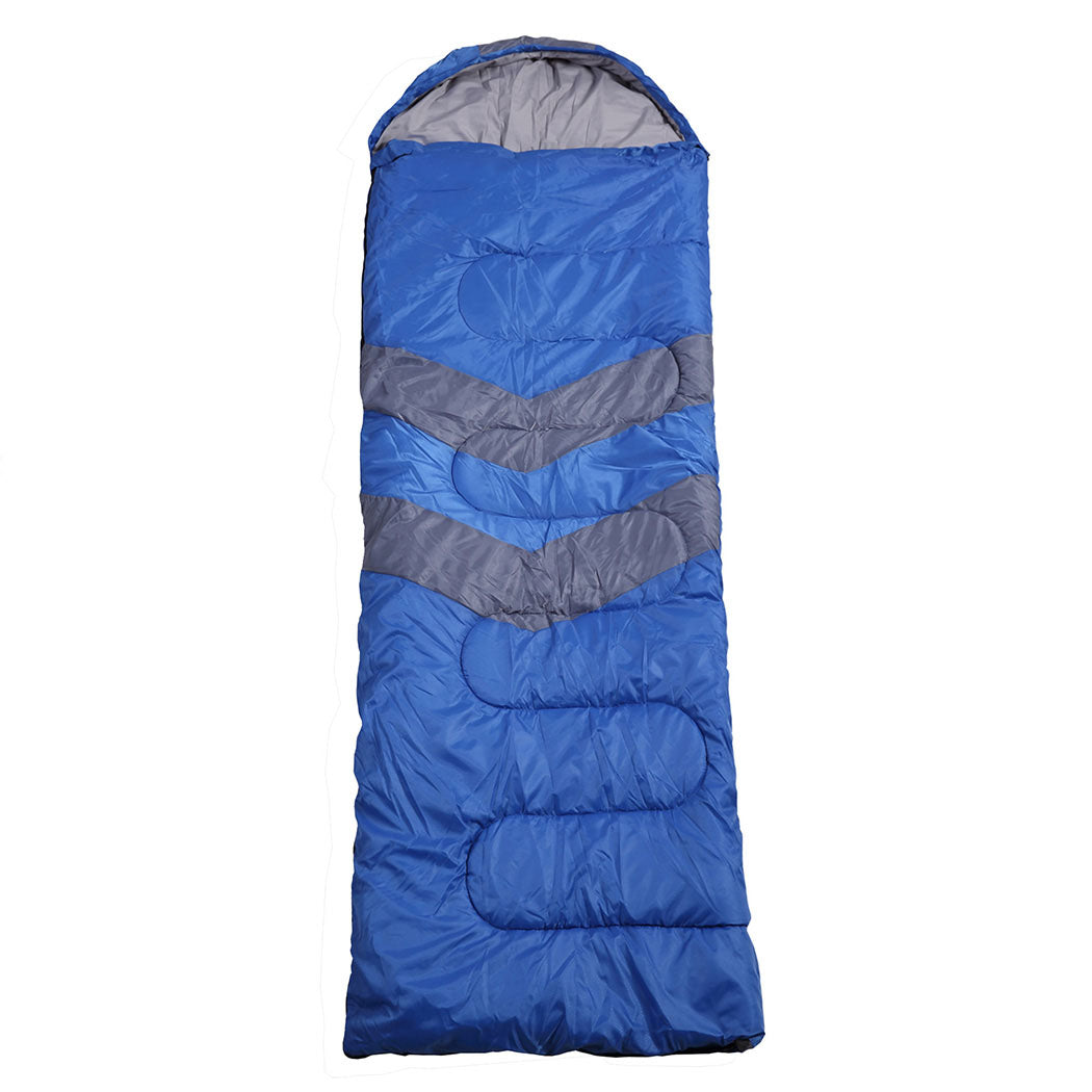 Mountview Single Sleeping Bag Outdoor Camping Thermal Waterproof Comfortable Blue Hiking Sleeping Bags