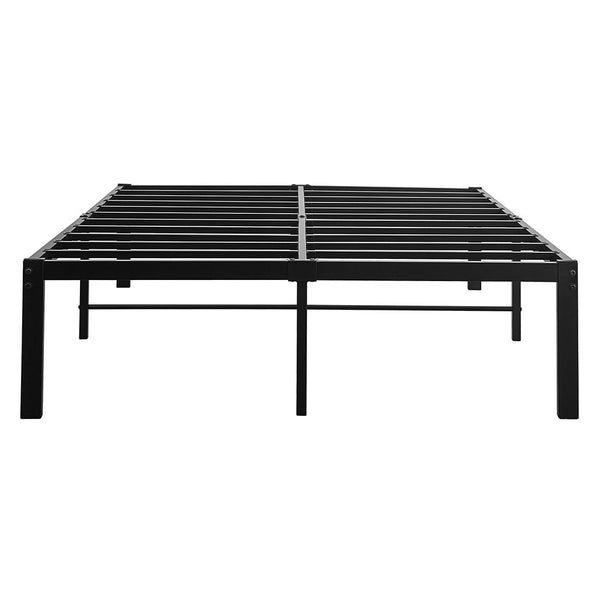 Levede 137Cm X 190Cm 40Cm Metal Bed Frame Heavy Duty Storage Space Black Double Bed Frames