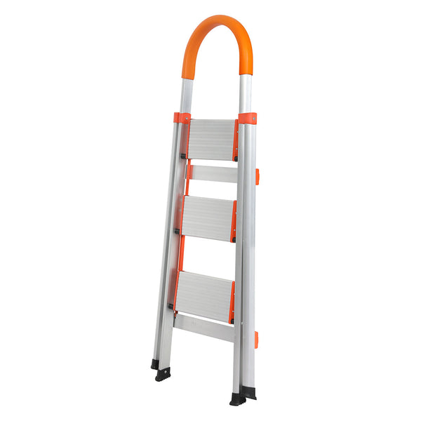 Traderight 3 Step Ladder Folding Aluminium Ladders