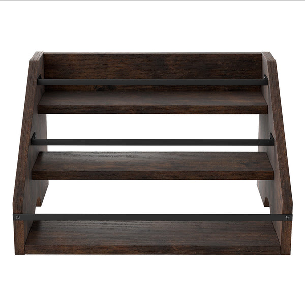 Toque Countertop Wine Rack 3 Tier Wood & Metal Organizer Racks