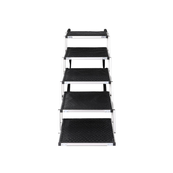 Pawz 5 Steps Dog Ramp Adjustable Height Black Pet Transport