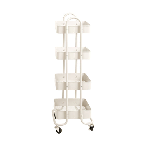 Levede 4 Tiers Kitchen Trolley Cart White Kitchen Carts