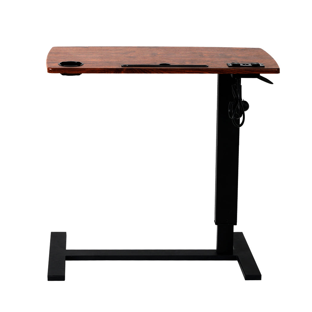 Levede Mobile Standing Desk Foldable Light Brown Standing Desks