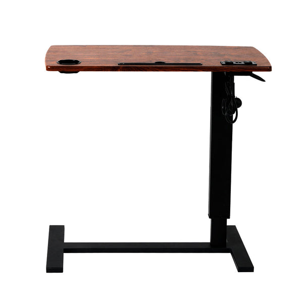 Levede Mobile Standing Desk Foldable Light Brown Standing Desks