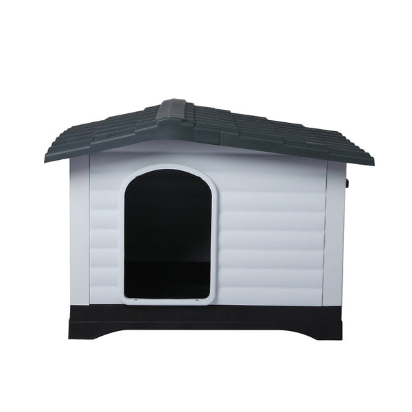 Pawz Dog Kennel Outdoor Indoor Plastic L Grey Dog Kennels
