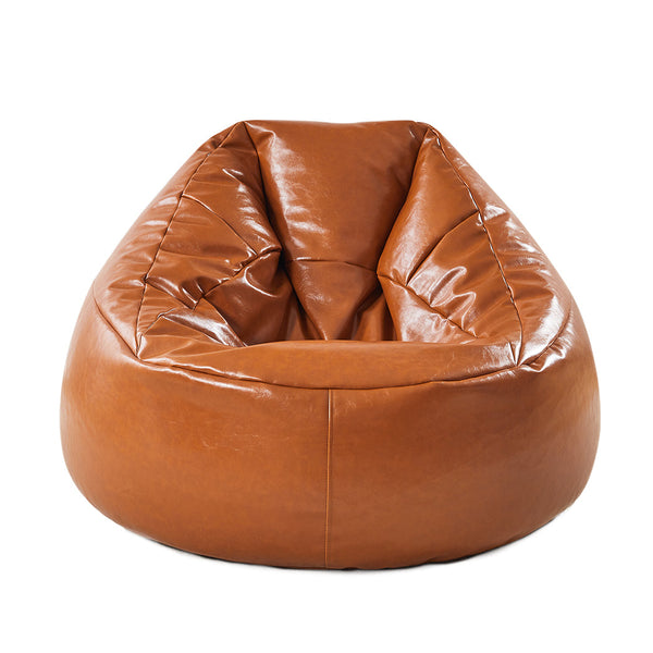Marlow Bean Bag Chair Cover Pu Couch Tan Bean Bags & Inflatables