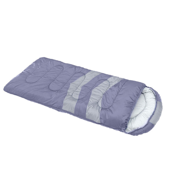 Mountview Single Sleeping Bag Bags Outdoor Grey Sleeping Bags