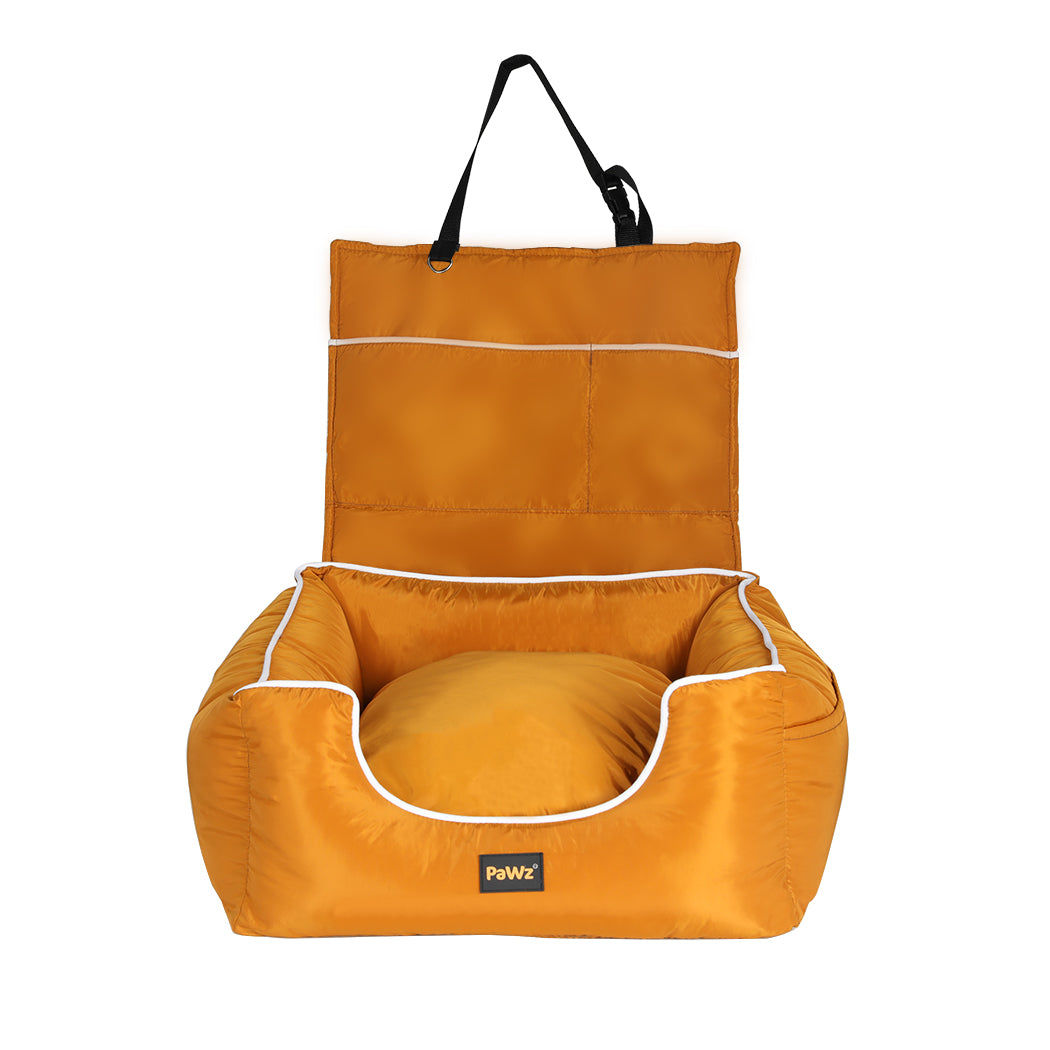 Pawz Pet Car Seat Travel Safety Carrier Orange Pet Transport