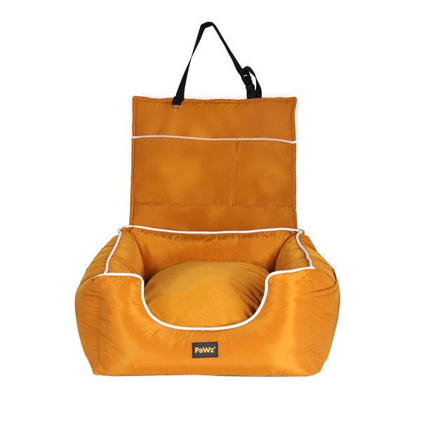 Pawz Pet Car Seat Travel Safety Carrier Orange Pet Transport