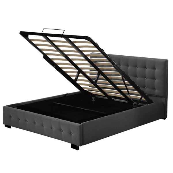 Levede King Fabric Bed Frame Tufted Dark Grey Stylish And Comfortable Sleep Solution For Bedroom King Bed Frames