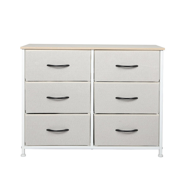 Levede Storage Cabinet Tower Chest Beige Cabinets & Cupboards