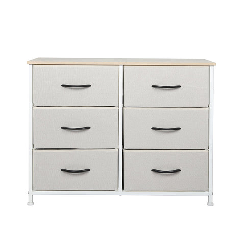 Levede Storage Cabinet Tower Chest Beige Cabinets & Cupboards