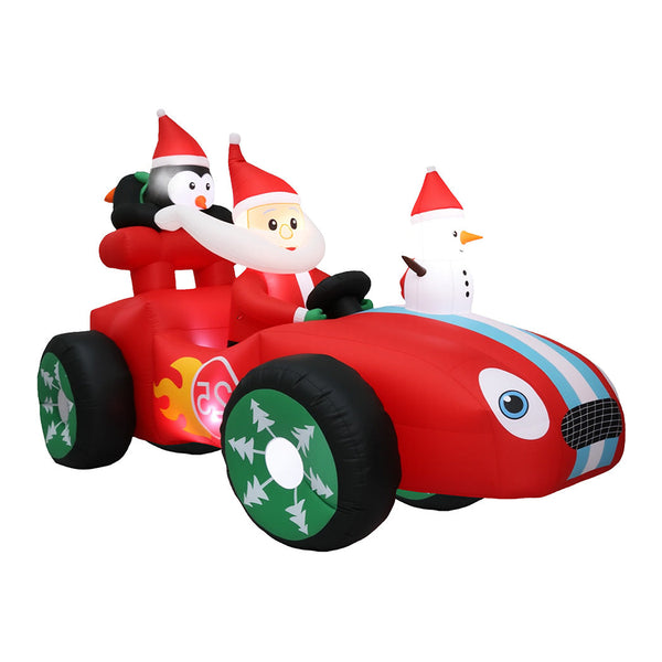 Santaco Christmas Inflatable 2.4M Racing Sleigh Seasonal Decorations