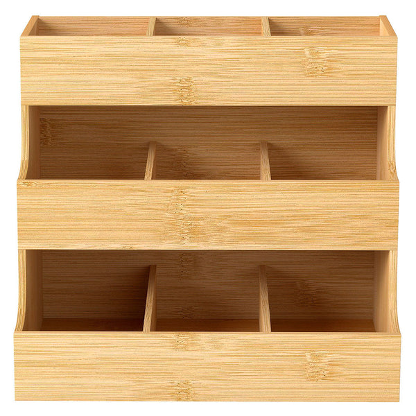 Toque Vertical Bamboo Tea Organizer Holds 180 Bags Other Kitchen Storage
