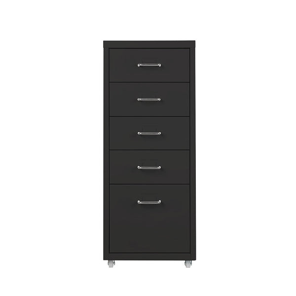 Levede 5 Drawer Office Cabinet Drawers Black Filing Cabinets