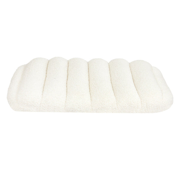 Pawz M Size Orthopedic Dog Bed With Sherpa Plush Removable Cover In White Pet Beds