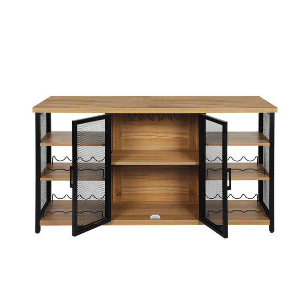 Levede Bar Cabinet Buffet Sideboard Oak Sideboards & Buffets