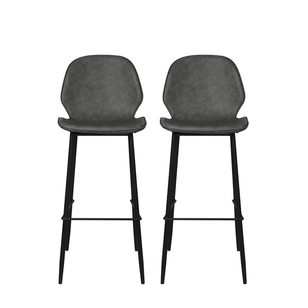 Levede 2X Bar Stool Barstools Counter Grey Benches Bar Stools