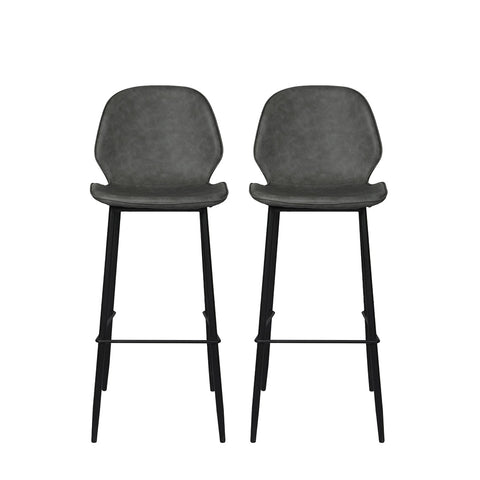 Levede 2X Bar Stool Barstools Counter Grey Benches Bar Stools