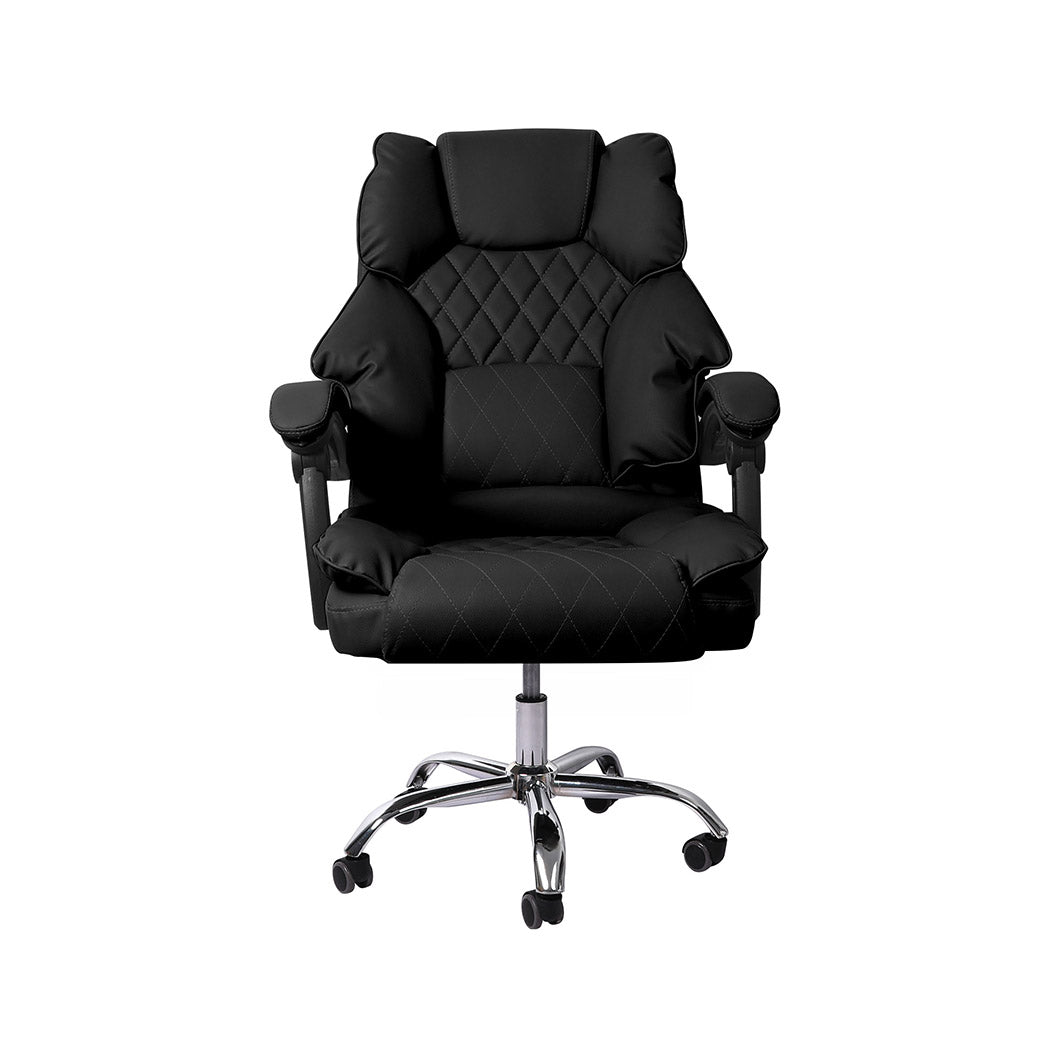 Levede Gaming Chair Office Computer Black No Footrest Office Chairs