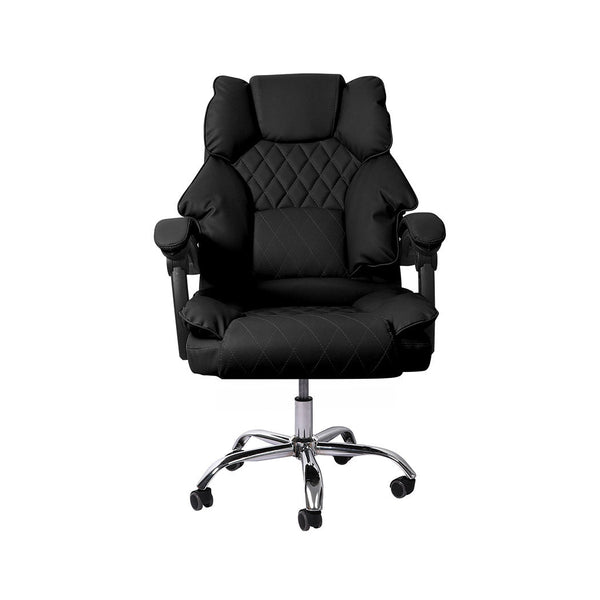 Levede Gaming Chair Office Computer Black No Footrest Office Chairs