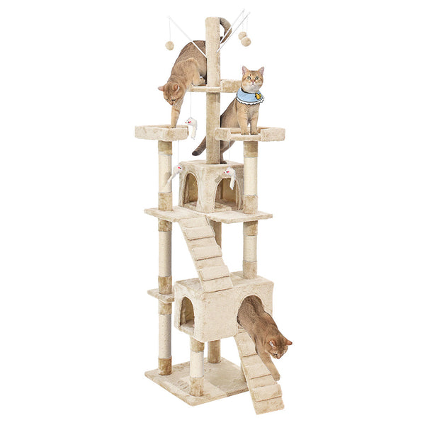 Pawz Cat Tree Scratching Post Scratcher Beige Furniture & Scratchers