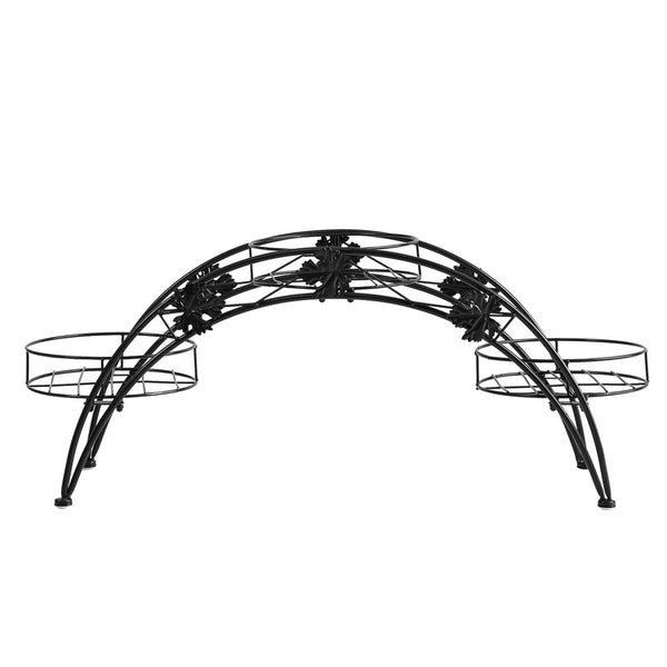 2X Plant Stand Outdoor Indoor Metal Black Plant Stands